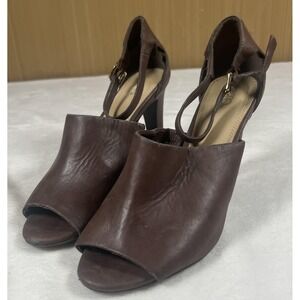Cato Slingback Heel Shoes Womens Size 8 Brown Open Toe High‎ Stiletto Heels